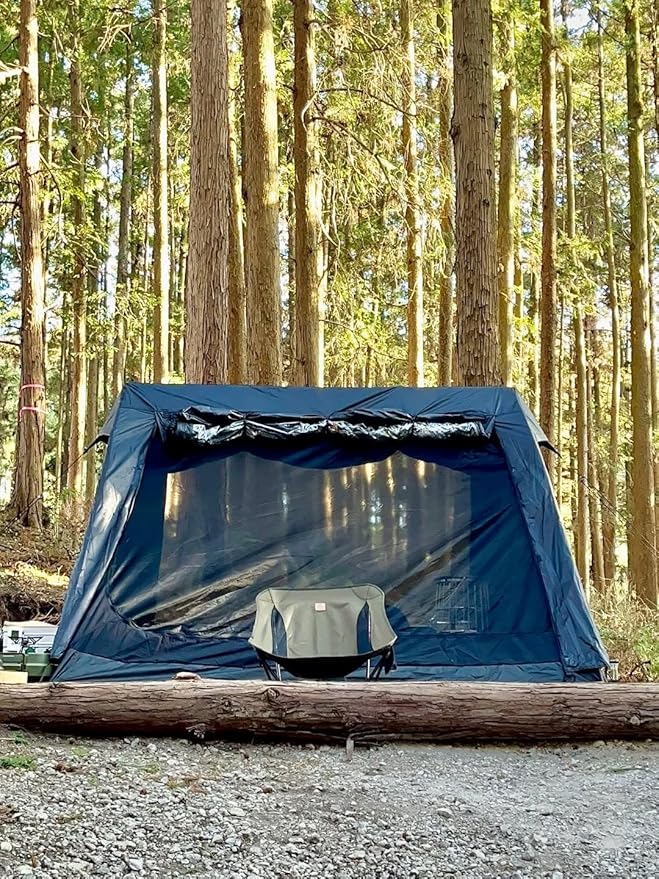 4 Person Canvas Tent with Full Rainfly&Footprint, Easy Set Up Breathable 4 Season FamilyTent for Winter Outdoor Glamping Car Camping