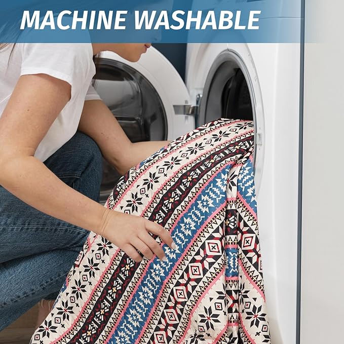 Picnic Blankets Extra Large Outdoor - Beach Blanket Waterproof Sandproof with Shoulder Strap, Machine Washable, Picnic Mat with Stakes for Grass Concert, Park.BohoPattern