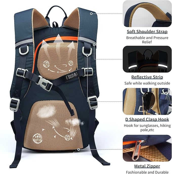 Small Hiking Backpack, 20L Lightweight Travel Backpacks For Men Women, Water Resistant Outdoor Day Pack, Ultralight Camping Daypack Backpacks, Durable Hiking Backpack Fit For Camping.(With Rain-cover)