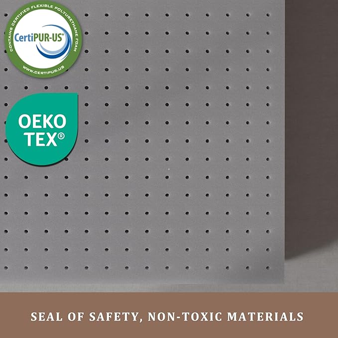 Sleepmax Extra Firm Mattress Topper Queen Size 4 Inch - Firm Memory Foam Bed Topper for Pressure Relief - Ventilated Cooling High-Density Foam Mattress Pad - Extra Hard,No Odor, CertiPUR-US Certified
