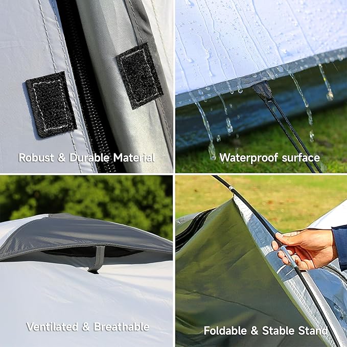 EchoSmile Camping Family Tent for 2-3 Person, Waterproof Dome Tent with Vestibule, Ultralight Easy Setup for Outdoor Camping, 3 Season