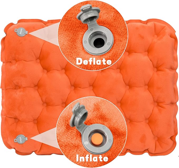 ONTYZZ Inflatable Seat Cushion Lightweight Stadium Seat Pad Travel Air Seat Cushion for Hiking Office Airplane Stadium Car