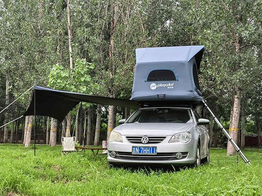 UNISTRENGH 2 Person Inflatable Car Rooftop Tent Easy Set-up Large Outdoor Glamping Camping Tent for SUV,Truck and Universal Auto Self-Driving Touring