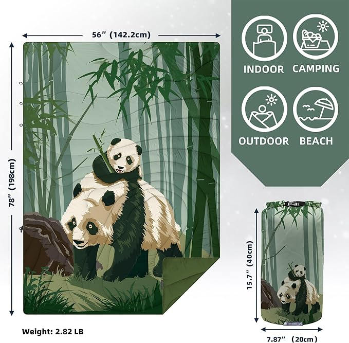 Camping Blanket Puffy - Outdoor Stadium Blanket Wearable, Lightweight, Packable, Machine Washable Camping Quilt for Traveling, Picnic, Beach, Party