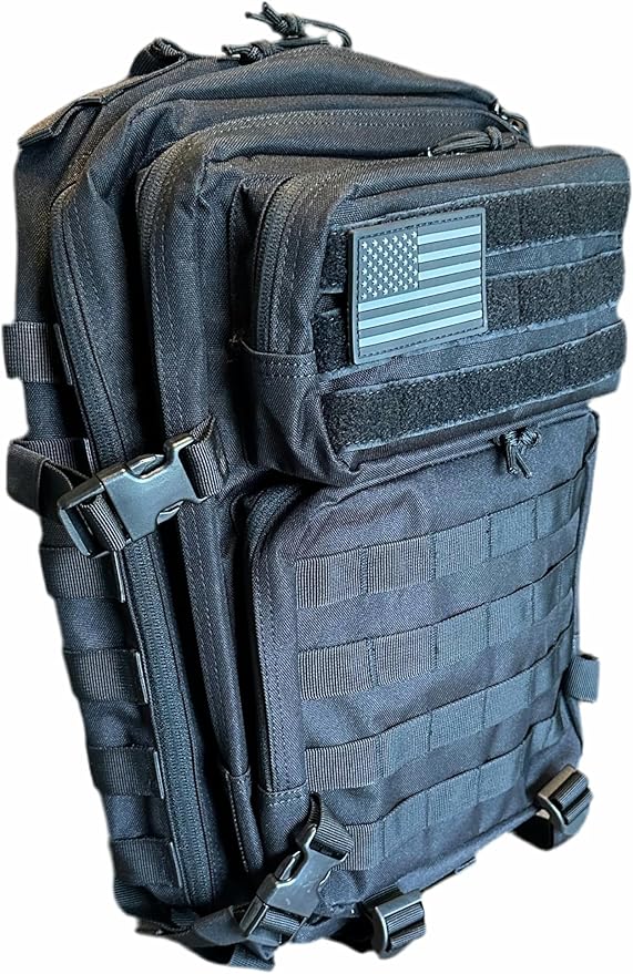 40L Tactical Backpack – 900D/1000D Molle Assault Pack, 3-Day Survival, Hiking, Camping, Travel Gear (BLACKOUT STEALTH)