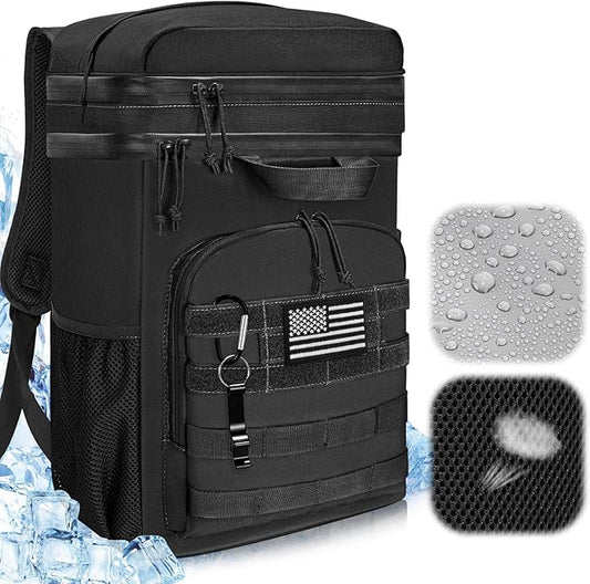 Cooler Backpack Insulated Camping Bag - AUTOWT 45 Can Soft Cooler Bag Large Capacity Leakproof with Widend Top Handle, Portable Beer Bags for Men Women Hiking Picnics Beach Travel