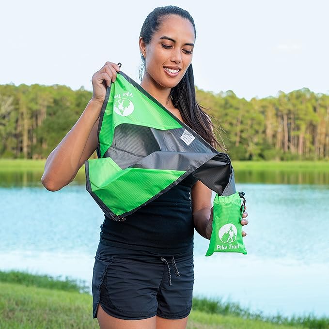 Pike Trail Pocket Beach Blanket (60 in X 56 in) – Lightweight Sand Proof Picnic Blankets, Compact Outdoor Blankets, Waterproof Pocket Blanket for Hiking, Camping, Picnics, Travel and Beach Trips