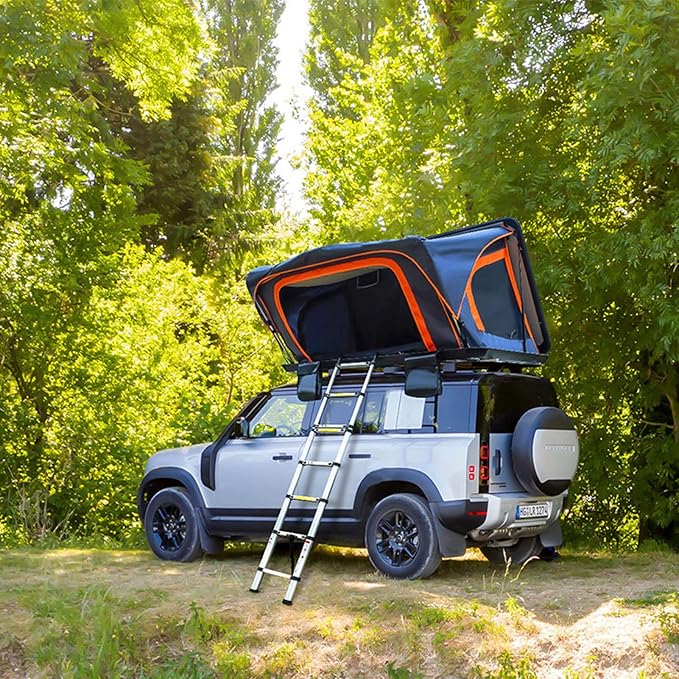 Offroad Camping Car Roof Top Tent, Family Self-Drive Camping and Camping Automatic Quick Drive Roof Tent, Outdoor Side-by-Side Hard-Shell Car-top Tent