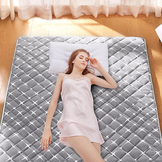 Premium Foam Japanese Floor Mattress Futon Mattress,100% High Density Comfortable Foam, Thicken Tatami Mat Sleeping Pad, Ideal for Comfort and Support, Queen (80" X 60")