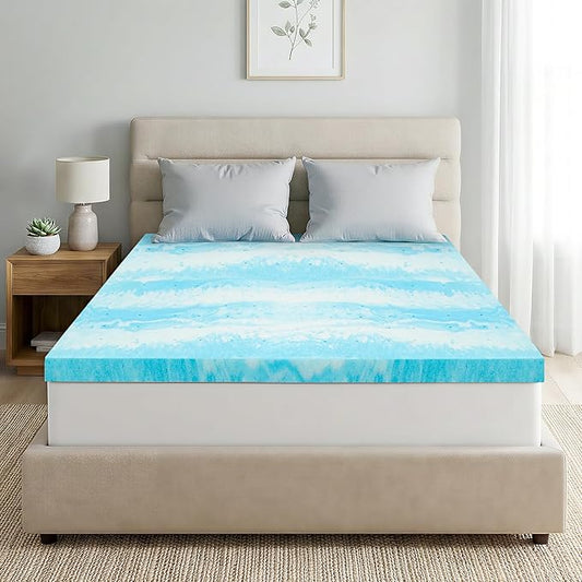 IULULU Twin XL Size Mattress Topper, 2 Inch Gel Memory Foam Topper, Light Comfort Upgrade, CertiPUR-US Certified