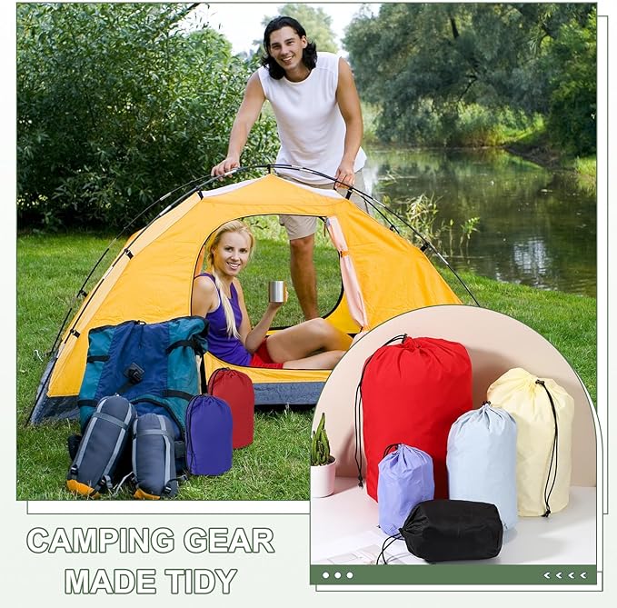Stuff Sack, Sleeping Bag Storage Sack, Waterproof Outdoor Storage Ultralight Portable Drawstring Storage Bag