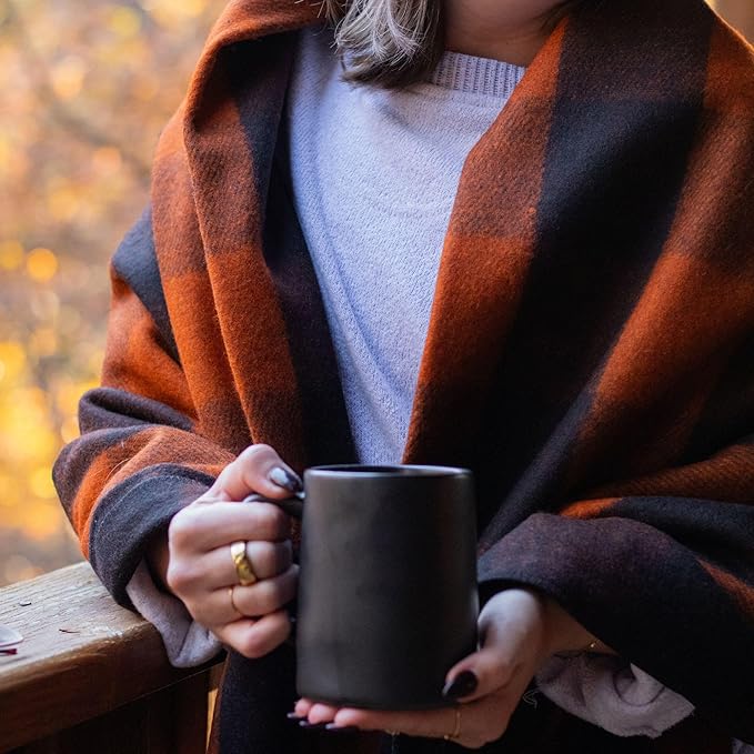 Arcturus Plaid Wool Blankets - 4.5lbs Warm, Heavy, Washable, Large | Great for Camping, Outdoors, Sporting Events, or Home