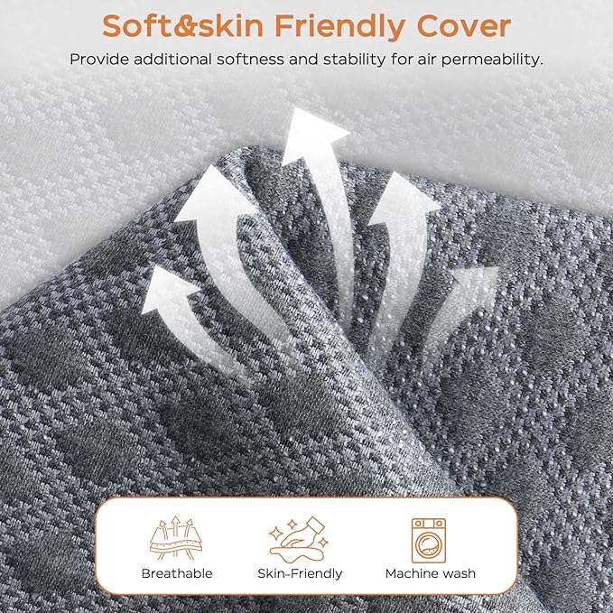 Tri Folding Mattress Twin Size - Memory Foam Tri-fold Handle & Non-Slip Bottom, Portable Foldable Sofa Bed Floor Chair for Travel RV Camping Guest Yoga - 4 Inch, 75"x38"x4"