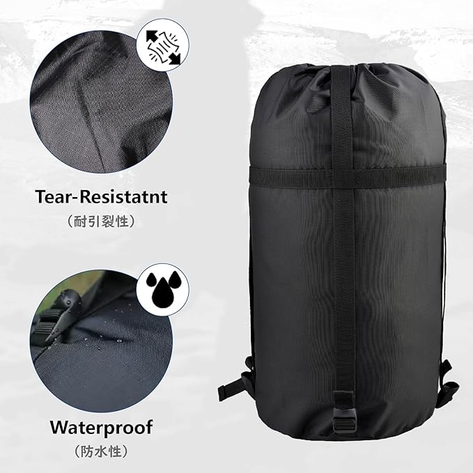 JEELAD Compression Sack Nylon Ultralight Sleeping Bag Compression Stuff Sack Space Saving Gear for Camping Hiking Backpacking Traveling