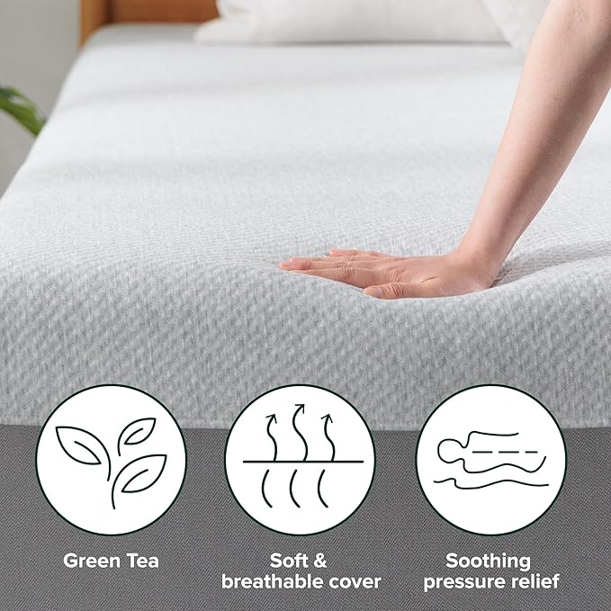 Zinus 8 Inch Ultima RV Memory Foam Mattress [New Version], Short Queen, Fiberglass Free, Medium Firm Feel, Breathable Memory Foam, Certified Safe Foams & Fabric, Mattress in A Box