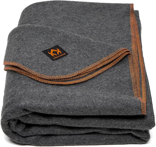 Arcturus Military Wool Blanket - Warm, Thick, Washable - Great for Outdoors, Camping, Stadium Blanket, Picnics, Travel - Car & Bushcraft Survival Kits