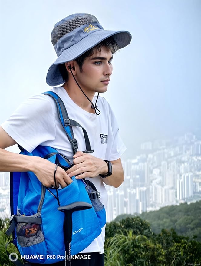 YZAOLL 20L Small Hiking Backpack Lightweight Day Packs, Packable Backpack for Women Men Travel Camping Vacation,Blue