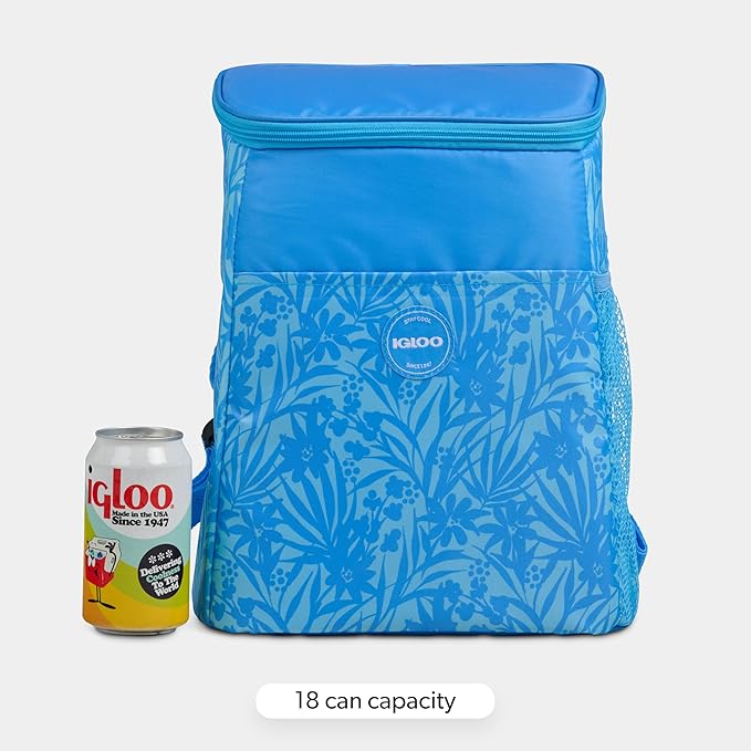 Igloo Print Essentials Insulated Backpack Cooler | 18 Can Capacity