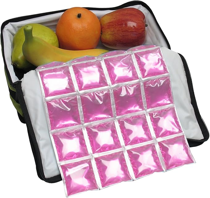 ICY-COOLS Reusable Ice Packs for Coolers - Flexible Ice Sheets, Flat and Long-Lasting for Camping or Lunch Boxes, 10x16 & 8x12, 1 or 3 Pack