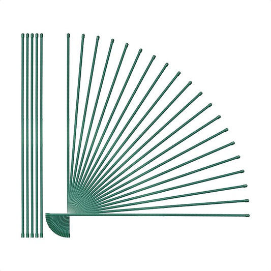 Fencer Wire 25 Pack of 3ft / 36 Inch Durable Metal Plant Supports Garden Stakes, Plant Stakes, Garden Poles for Outdoor & Indoor, Plant Support and Sticks for Tomato, Potted Plants, Beans, Cucumbers