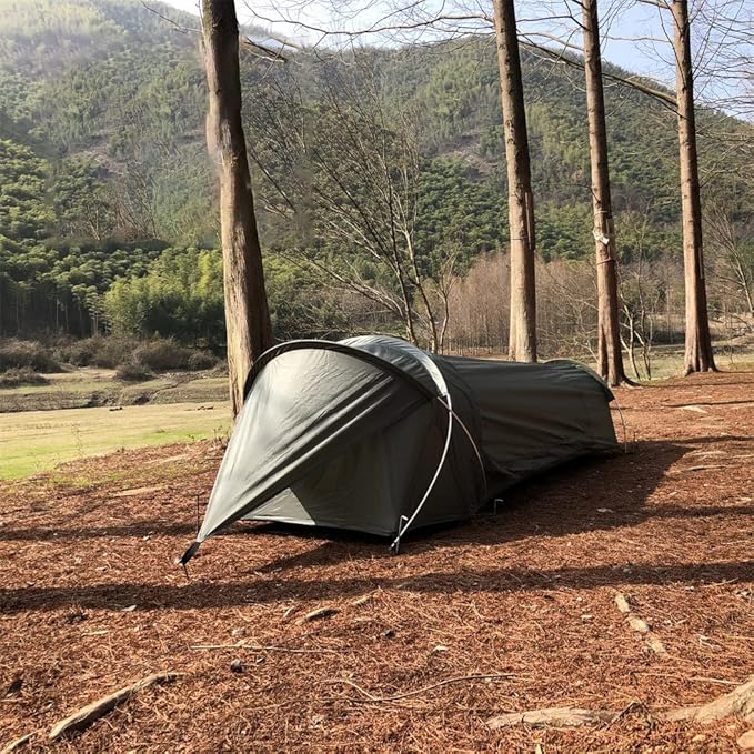 Single Person Tent, Ultralight Backpacking Tent, Waterproof Hiking Tent for Camping, 1 Person Lightweight Camping Tent