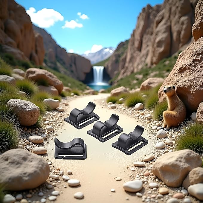 4Pcs Black Water Bladder Tube Clips for Hydration Pack, Universal Hydration Pack Water Bladder Bag Beverage Tube Clip Outdoor Backpack Water Bladder Hose Hose Clip, Sports Water Bottle Accessories