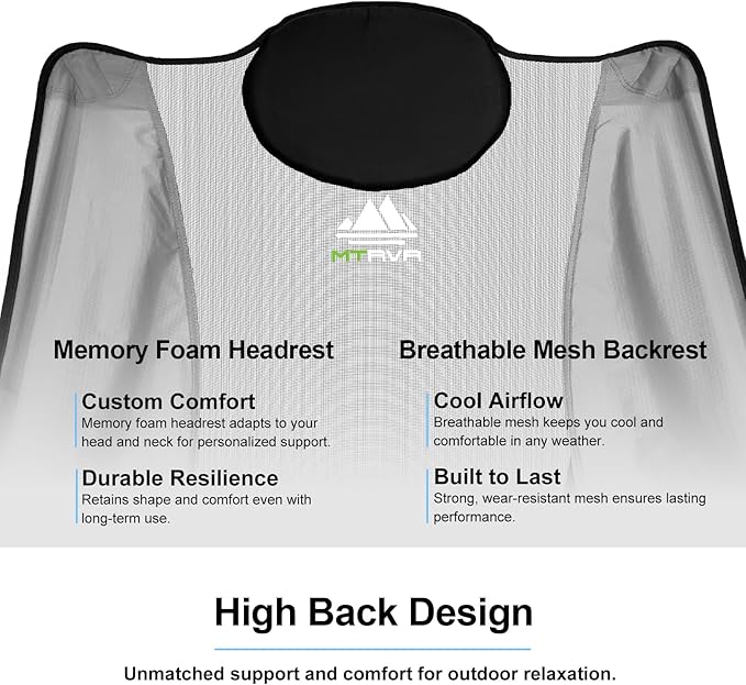 Camping Chairs for Adults, Supports 600 Lbs Lightweight Folding Camping Chair, Collapses to Size of Water Bottle Portable Camping Chair for Outdoor, Beach, Lawn, Travel, Picnics