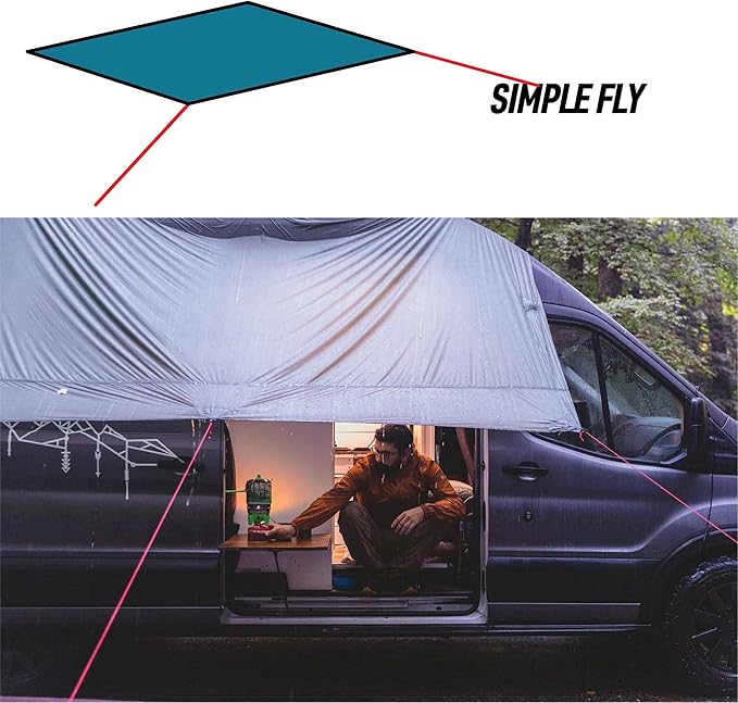 Grand Trunk Moab Multi-Use Tarp Shelter - Waterproof Nylon Hammock & Camping Tarp, Includes Cord & Stakes