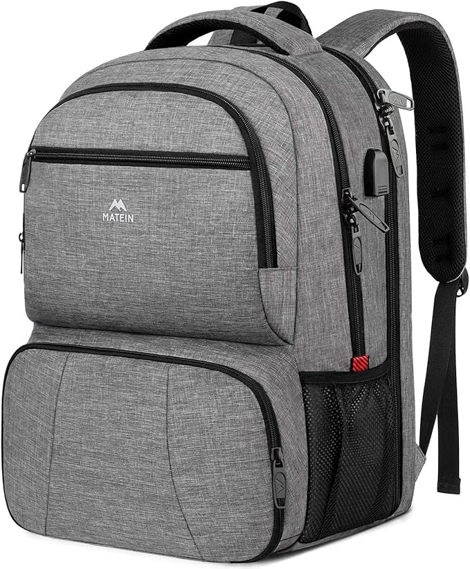 MATEIN Cooler Backpack, 26 Cans Insulated Lunch Backpack for Man Women, Leakproof Double Layer Coolers Bag. Lunch Backpack, 17 inch Insulated Cooler Backpack with USB Charging Port for Women Men