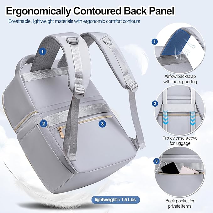 Lunch Backpack Insulated Coolers Backpacks - Lunch Bag for Women Double Decker Lunch Box, Leakproof Lunchbag Large Lunchbox Back Pack Lunch Cooler Bag for Picnic Beach Camping Work