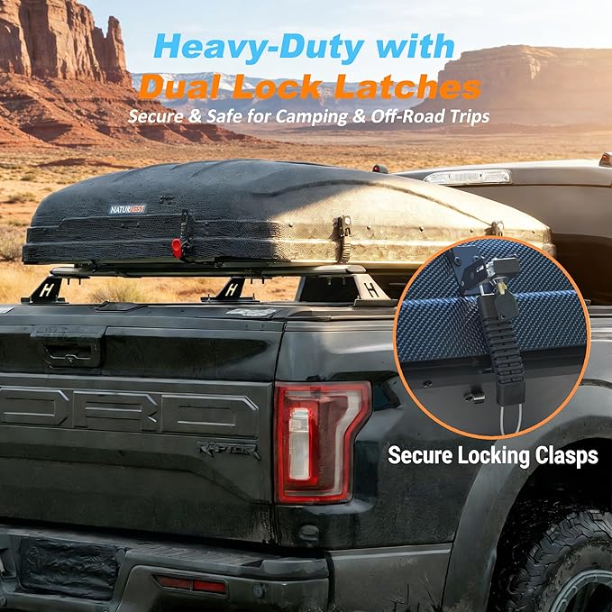 Naturnest Sirius 1 Hardshell Rooftop Tent, Clamshell Pop Up Car Roof Tent for 2-3 Person Camping, Waterproof UV-Resistant 4 Season Overland Tent for SUV, Truck, Jeep, Van, Trailer