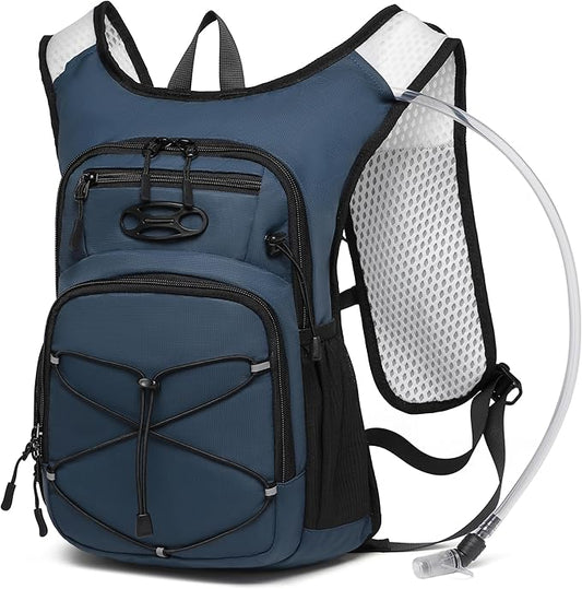 Wotony Lightweight Hydration Backpack with 2LOR 3LWater Bladder for Cycling Hiking Rave - Water Daypack for Men Women