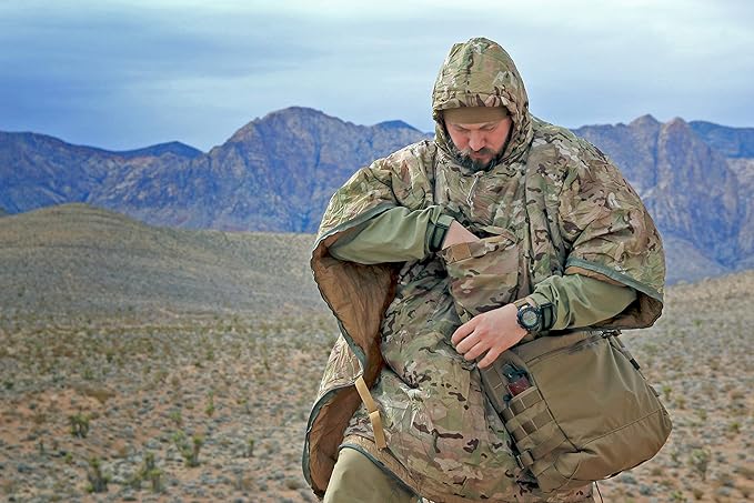 Helikon-Tex Swagman Roll Military Poncho - Multi-purpose Poncho & Emergency Poncho - Survival Gear - Woobie Blanket & Jacket