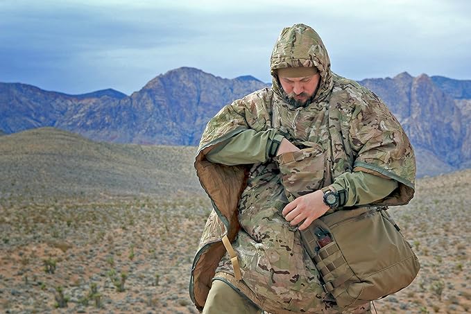 Helikon-Tex Swagman Roll Military Poncho - Multi-purpose Poncho & Emergency Poncho - Survival Gear - Woobie Blanket & Jacket
