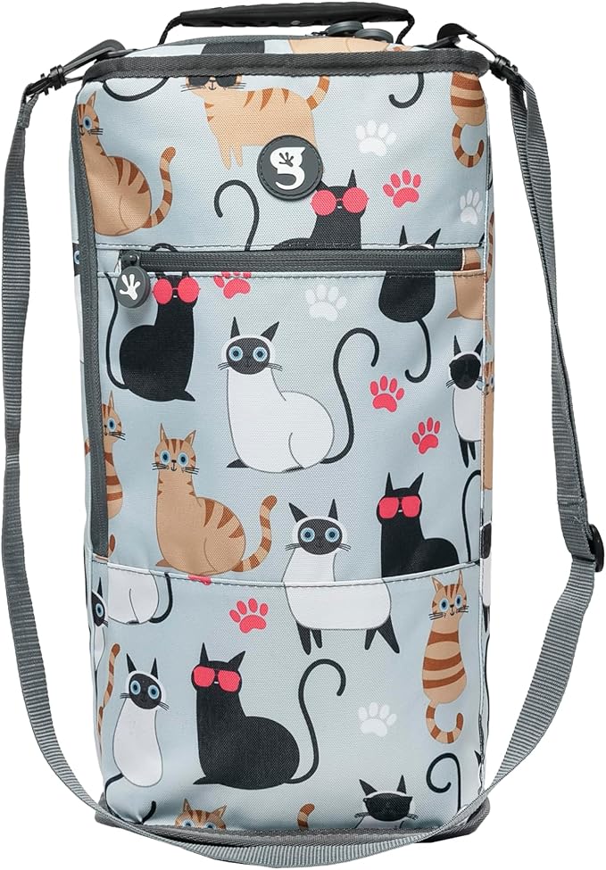 geckobrands Verticool Cooler - Insulated Portable Soft Cooler Bag with Adjustable Shoulder Strap, Holds 9 Cans or 2 Wine Bottles, Perfect for Beach, Picnics, and Outdoor Activities