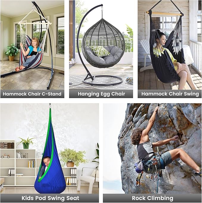 Silver Swing Swivel, 35 KN Safest Rotational Device Hanging Accessory
