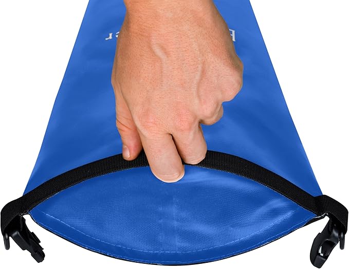 EARTH&RIVER Premium Waterproof Dry Bag Backpack, Extra Thick, Protection for All Water Activities & Camping, Floating Lightweight Dry Bag & IPX8 Waterproof Phone Case (Navy Blue, 5L)