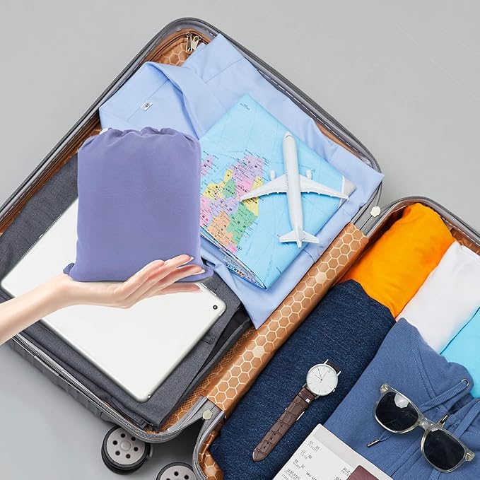 Sleeping Bag Liner,Travel Sheet & Adult Sleep Sack, Camping Sheets Travel Sleep Sack for Backpacking,Hotels & Hostels -Lightweight Single &Double Travel Sheet Camping Sheets