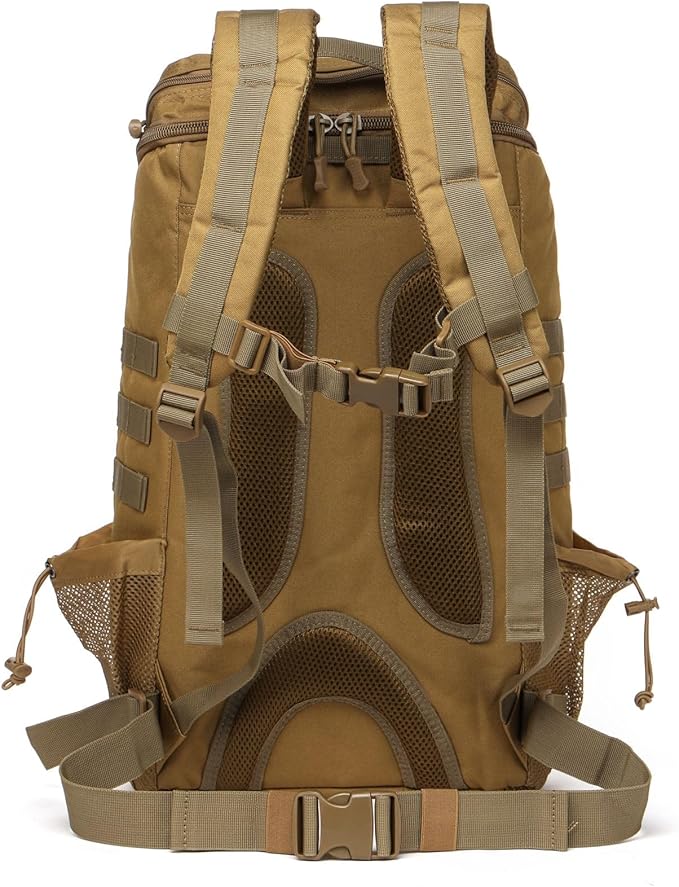 40L Waterproof Tactical Medical Backpack First Aid Bag for Hiking Trekking Hunting Fishing Camping Outdoor Sports (Khaki)