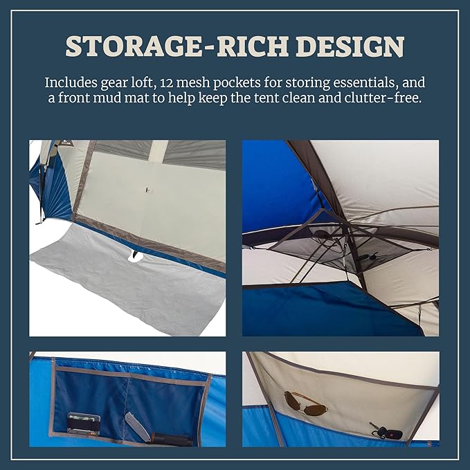 Wenzel Modified Dome Camping Tent for Car Camping, Traveling, Festivals, and More