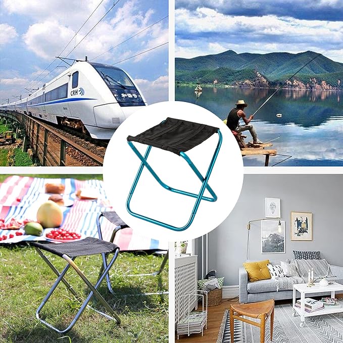 Portable Mini Folding Stool, Small Camping Stool Mortable Stool Can Hold Up to 150 Lbs
