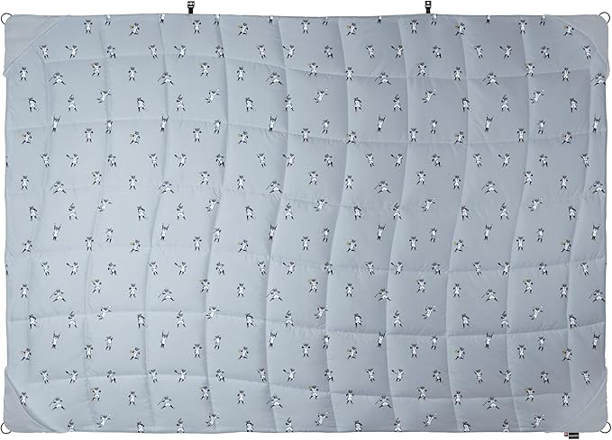 Versatile Packable Outdoor Camping Blanket, Puffy Blanket, Primaloft® Insulation, Warm, Durable, Lightweight, Waterproof, Oversize, Beach, Stadium, and More! 55"x80" (USU - Big Blue)