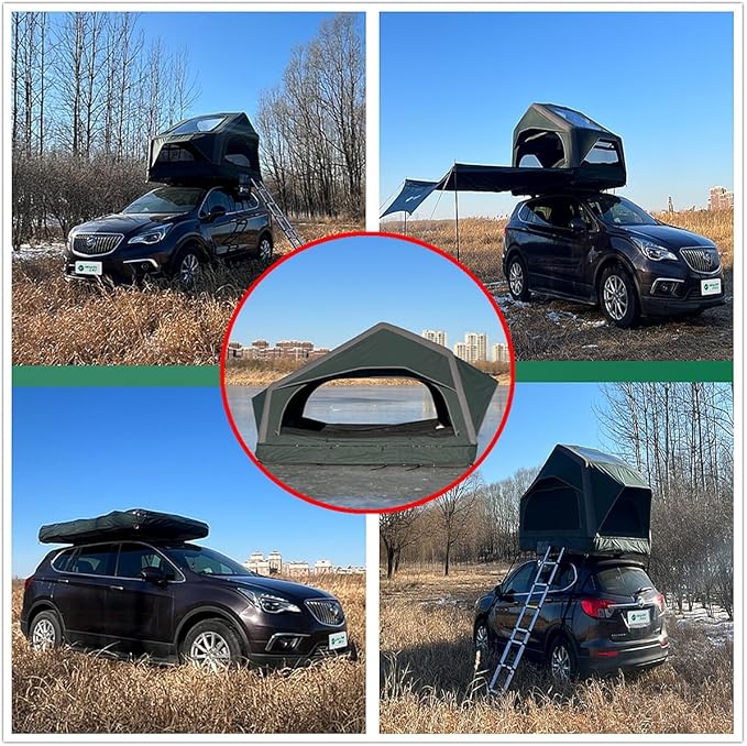 Waterproof Portable Inflatable Car Roof Top Tent Camping Tent with Skylight for Family Outdoor Camping Fishing