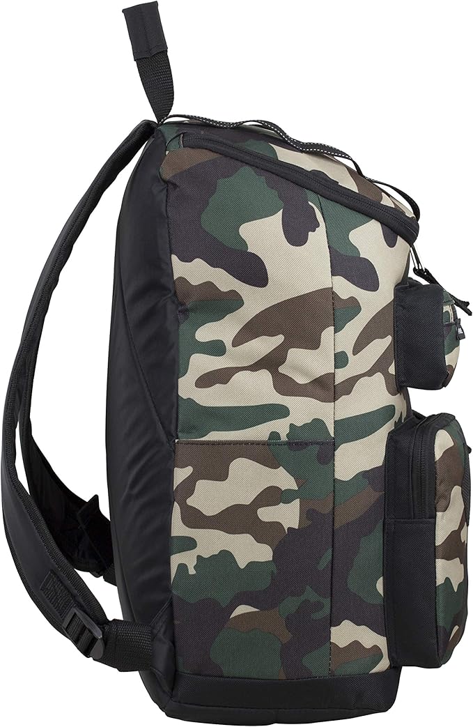 FUEL Travel Laptop Hiking Backpack Carry On Airline Approved Luggage Bag Carry On Large Backpack, Hunter Green Camo