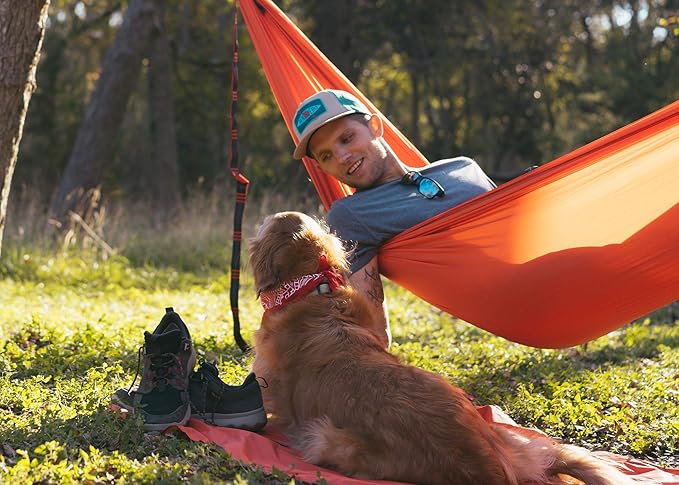 KAMMOK Roo Single UL - Ultralight Camping Hammock, Water Repellent, Portable, Durable, Indoor/Outdoor Hammock Moss Green