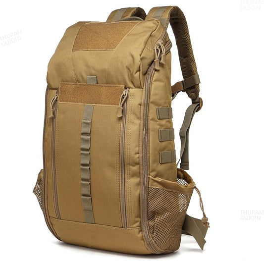 40L Waterproof Tactical Medical Backpack First Aid Bag for Hiking Trekking Hunting Fishing Camping Outdoor Sports (Khaki)
