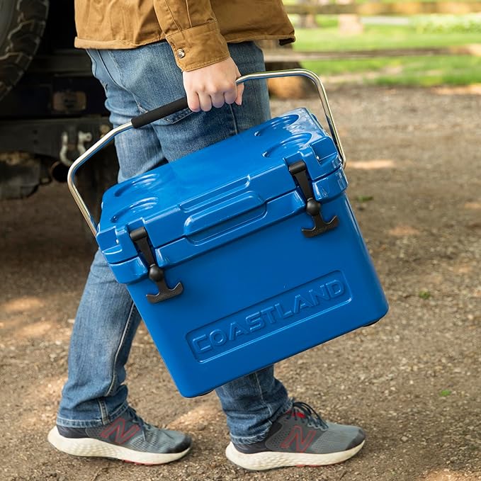 Coastland Bay Series Cooler Premium Everyday Use Insulated Rotomolded Cooler, Small Ice Chest for Tight Spaces, Soccer Games, & Tailgates