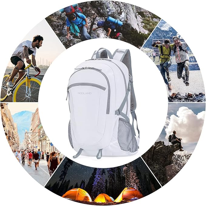 NODLAND Light Weight Packable Backpack for Travel Hiking 45L Foldable Water-Resistant Daypack Hydration Rucksack
