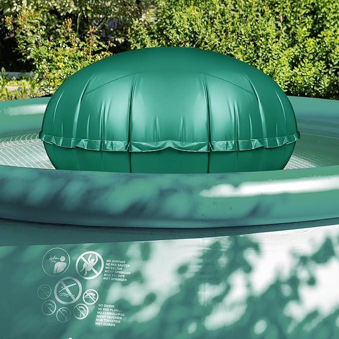 Round Pool Pillow for for Above Ground Pools, 8Ft Pool Air Pillow for Closing Winter Pool Winterizing Kit for Ground Pool, 0.5mm PVC Material, 2X 16.5Ft Rope (Green)…