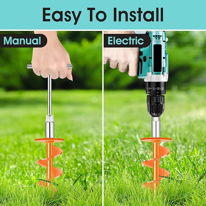 Ground Anchors Screw in, Heavy Duty Ground Trampoline Stakes High Wind Tent Stakes for Tent, Trampoline, Gazebo, Carport, Trap Anchor, Canopies, Swing Set